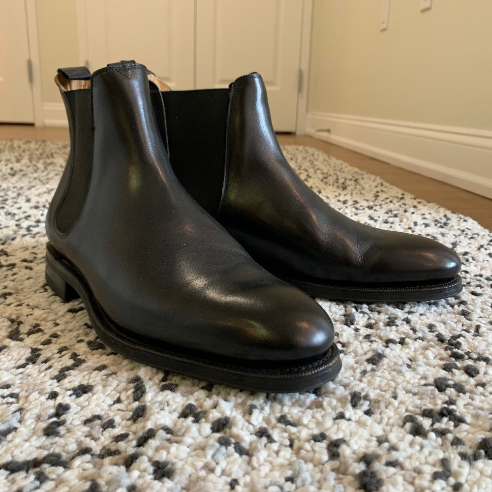 Meermin Men's Black Calf Chelsea Boots